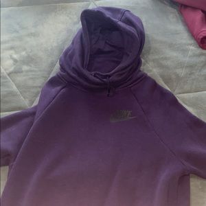 purple turtle neck style nike sweatshirt